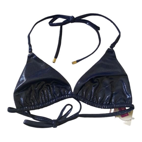 NWT L’Agent Sevilla Navy metallic swim top S - Picture 1 of 6